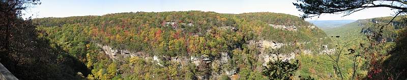 A Panaromic View of Georgia's Cloudland Canyon State Park