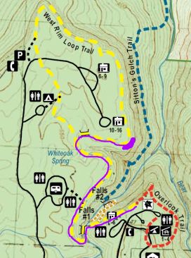 Georgia Motorcycle Rides - Cloudland Canyon State Park - Short version of West Rim Hiking Trail